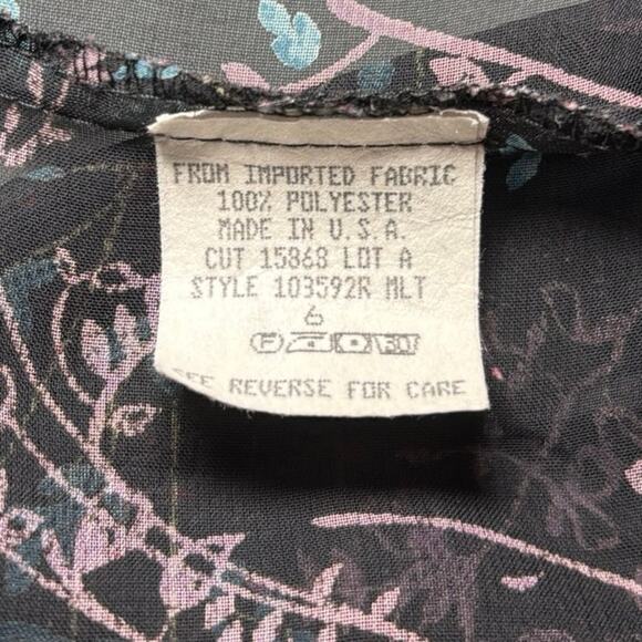 Vintage Carole Little Mesh Button Down Shirt Size 6 - Picture 4 of 7